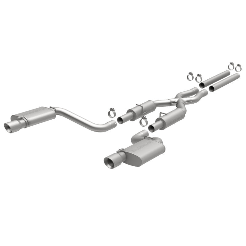 MagnaFlow 11-12 Dodge Charger SRT-8 Hemi Dual Split Rear Exit Stainless Cat-Back Performance Exhaust - awdtuningtx