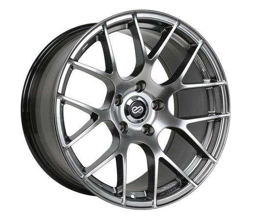 Enkei Raijin 18x8 45mm Offset 5x112 Bolt Pattern 72.6 Bore Diamter Hyper Silver Wheel - awdtuningtx
