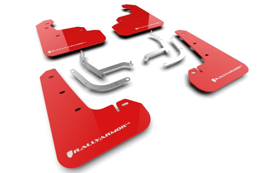 Rally Armor 2024 Subaru Impreza Red UR Mud Flap w/ White Logo - awdtuningtx