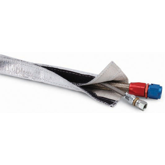 DEI Heat Shroud 1in I.D. x 3ft - Aluminized Sleeving - Hook and Loop Edge - awdtuningtx