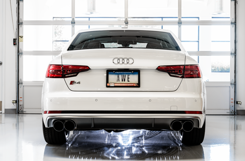AWE Tuning Audi B9 S5 Sportback SwitchPath Exhaust - Non-Resonated (Black 102mm Tips) - awdtuningtx