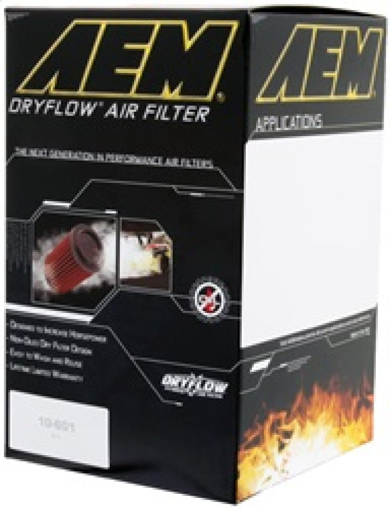 AEM DryFlow Air Filter - Round 2.75in ID x 6.25in OD x 8.25in H fits 2007-2014 Ford/Volvo - awdtuningtx