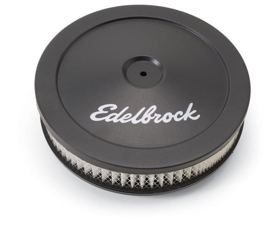 Edelbrock Air Cleaner Pro-Flo Series Round Steel Top Paper Element 10In Dia X 3 5In Black - awdtuningtx