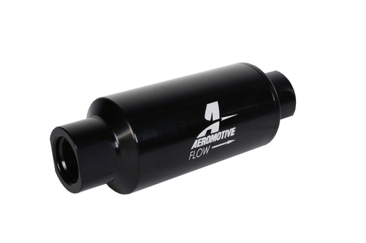 Aeromotive In-Line Filter 10AN 10 Micron Microglass Element Bright-Dip Black 2in OD - awdtuningtx