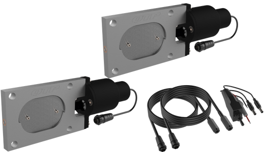QTP Bolt-On QTEC Dual Low Profile Oval Electric Cutout Valves - Pair - awdtuningtx