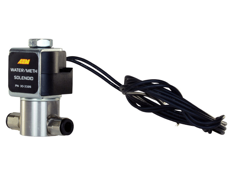 AEM Water/Methanol Injection System - High-Flow Low-Current WMI Solenoid - 200PSI 1/8in-27NPT In/Out - awdtuningtx