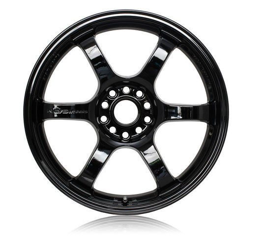 Gram Lights 57DR 18x9.5 +38 5-100 Glossy Black Wheel - awdtuningtx