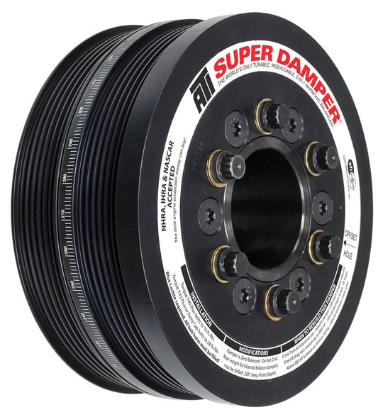 ATI Damper - 6.78in - Alum - (2) 6 Grv - Ford Coyote 5.0L - w/A/C Pulley - OEM Size - awdtuningtx