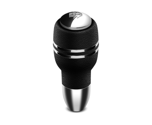 Momo Automatico Shift Knob - Black Leather, Chrome Insert - awdtuningtx