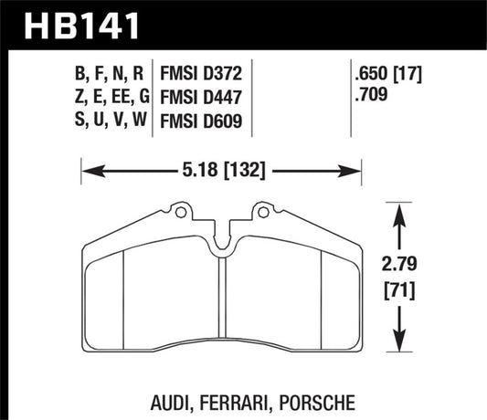 Hawk 94-96 Ferrari 456GT Rear / 91-94 Porsche 911 Rear / 94-98 Porsche 911 Front / 86-91 Porsche 928 - awdtuningtx