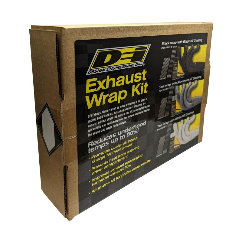 DEI Exhaust Wrap Kit - Tan Wrap & Aluminum HT Silicone Coating - awdtuningtx