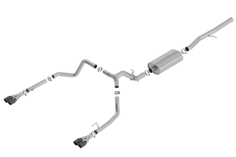 Borla 19 Chevrolet Silverado/GMC Sierra 1500 6.2L SS Touring Catback Exhaust - Black Chrome Tips - awdtuningtx