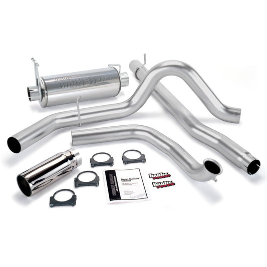 Banks Power 99-03 Ford 7.3L Monster Exhaust System - SS Single Exhaust w/ Chrome Tip - awdtuningtx