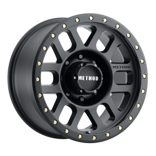 Method MR309 Grid 18x9 +18mm Offset 8x180 130.81mm CB Matte Black Wheel - awdtuningtx