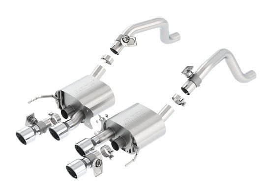 Borla 14-15 Chevy Corvette C7 6.2L RWD w/AFM &NPP S-Type Dual Round Rolled Center Rear Exit Exhaust - awdtuningtx