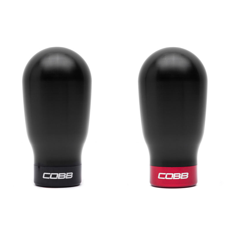 Cobb Subaru 6-Speed Tall Weighted COBB Shift Knob - Black (Incl. Both Red + Blk Collars) - awdtuningtx