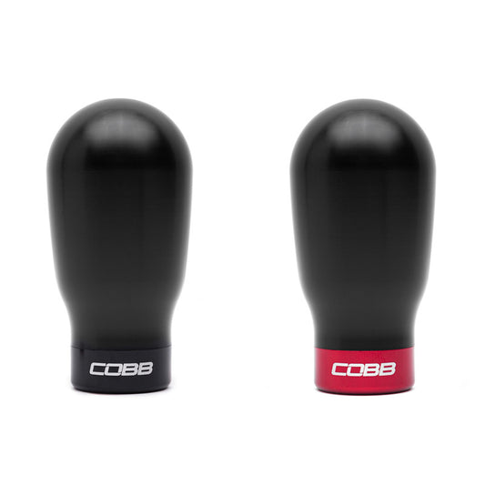 Cobb Subaru 6-Speed Tall Weighted COBB Shift Knob - Black (Incl. Both Red + Blk Collars) - awdtuningtx