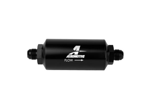 Aeromotive In-Line Filter - AN-08 size Male - 10 Micron Microglass Element - Bright-Dip Black - awdtuningtx