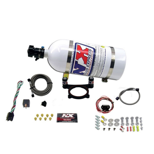 Nitrous Express 11-15 Ford Mustang GT 5.0L Coyote 4 Valve Nitrous Plate Kit (50-200HP) w/10lb Bottle - awdtuningtx