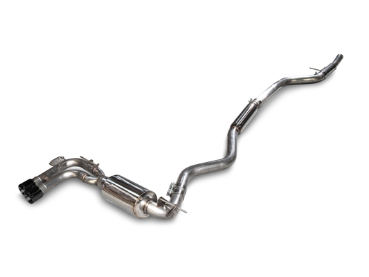 AWE Tuning BMW F3X 28i / 30i Touring Edition Axle-Back Exhaust Single Side - 80mm Black Tips - awdtuningtx