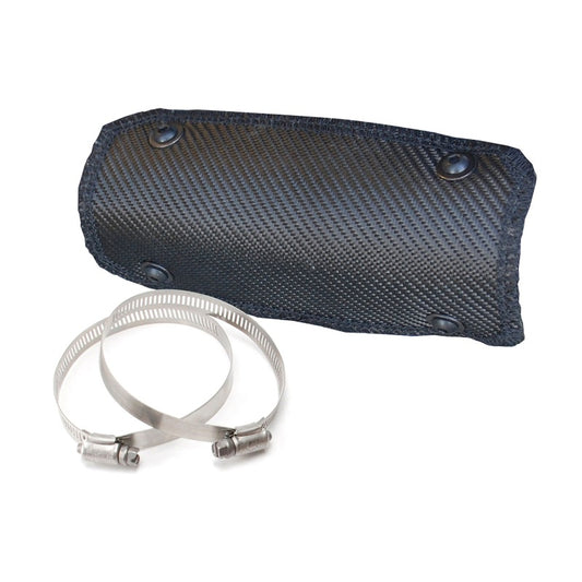 DEI Pipe Shield w/Stainless Steel Clamps - 4in x 8in - Onyx - awdtuningtx
