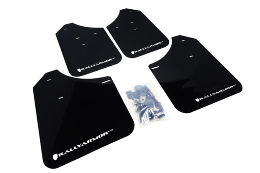 Rally Armor 02-07 Subaru WRX/STI/RS/2.5i (Wagons Req. Mod.) Black UR Mud Flap w/ White Logo - awdtuningtx