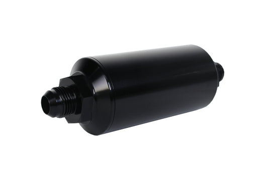 Aeromotive In-Line Filter - (AN -8 Male) 10 Micron Fabric Element Bright Dip Black Finish - awdtuningtx