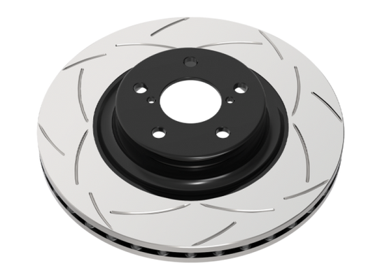 DBA 08-15 Mitsubishi EVO X Street T2 Slotted Front Brake Rotor - awdtuningtx