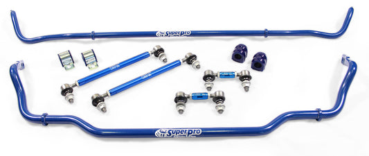 SuperPro 2018 Kia Stinger Base Front / Rear 24mm F/18mm R Adjustable Sway Bar and Link Set - awdtuningtx