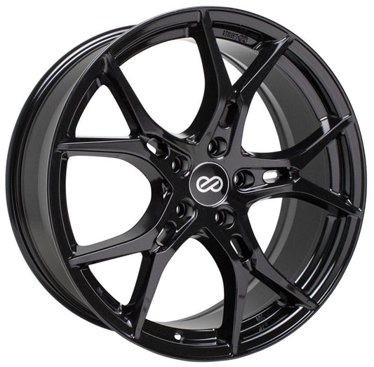 Enkei Vulcan 17X7.5 38mm Offset 5x114.3 Bolt 72.6mm Bore Gloss Black Wheel - awdtuningtx