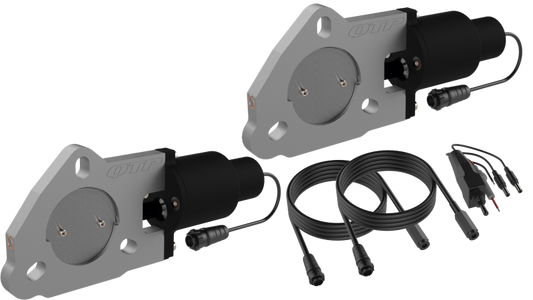 QTP 2.5in Bolt-On QTEC Dual Electric Cutout Valves - Pair - awdtuningtx