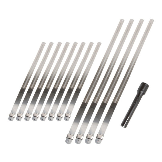DEI Stainless Steel Positive Locking Tie & Tool Kit - 8in (8 Pack) & 14in (4 Pack) - awdtuningtx