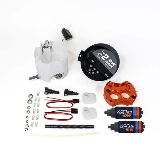 Deatschwerks X2 Series Fuel Pump Module w/ 2 DW420s For 2010-15 Camaro LS 3.7 V6 - awdtuningtx