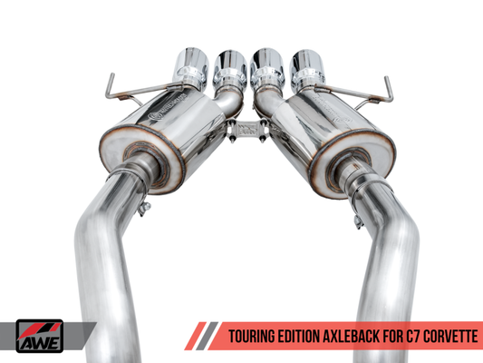 AWE Tuning 14-19 Chevy Corvette C7 Z06/ZR1 (w/o AFM) Touring Edition Axle-Back Exhaust w/Chrome Tips - awdtuningtx