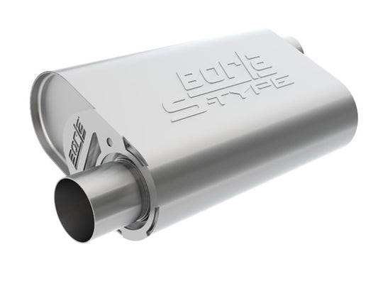 Borla CrateMuffler LS3 S-Type 2.50in Offset/Offset 14inx4.35inx9in Oval Muffler - awdtuningtx