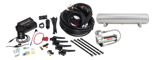 Air Lift Performance 3H (1/4 Air Line 4 Gal 5-Port  Raw Aluminum Tank VIAIR 444C Comp) - awdtuningtx