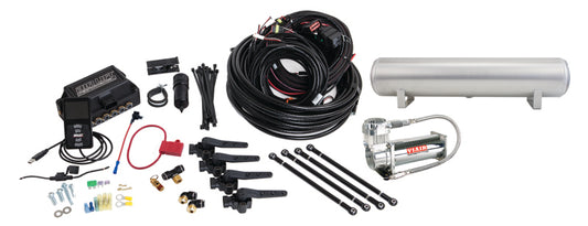 Air Lift Performance 3H (3/8 Air Line 4 Gal 5-Port  Raw Aluminum Tank VIAIR 444C Comp) - awdtuningtx