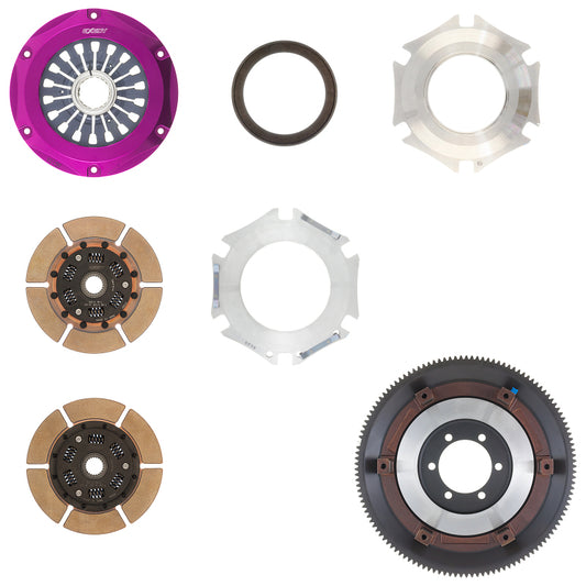 Exedy 1993-1995 Mazda RX-7 R2 Hyper Twin Cerametallic Clutch Sprung Center Disc Pull Type - awdtuningtx