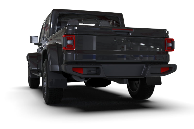 Rally Armor 19-23 Jeep JT Gladiator Mojave/Rubicon Black Mud Flap w/ Metallic Black Logo - awdtuningtx