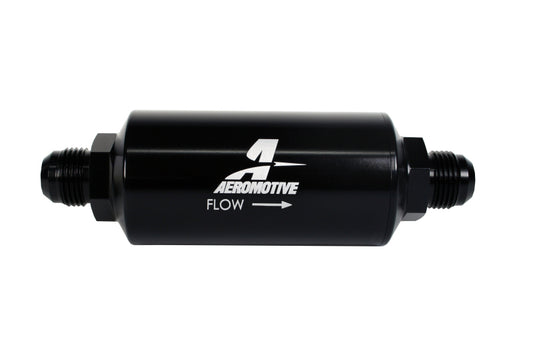 Aeromotive In-Line Filter - (AN-10) 100 Micron Stainless Steel Element Black Anodize Finish - awdtuningtx