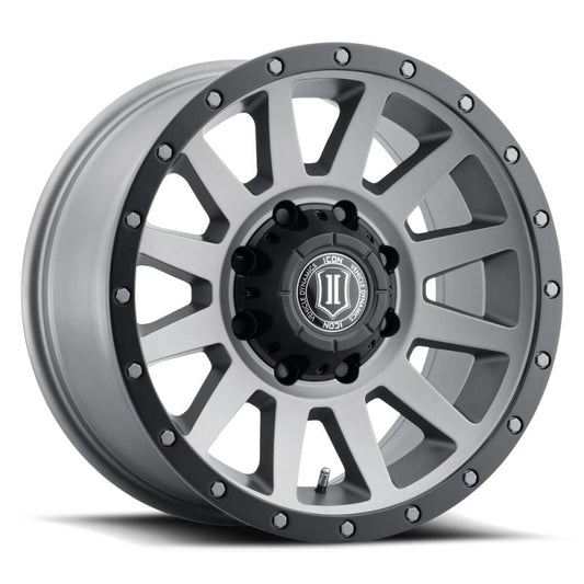 ICON Compression HD 18x9 8x170 6mm Offset 5.25in BS Titanium Wheel - awdtuningtx