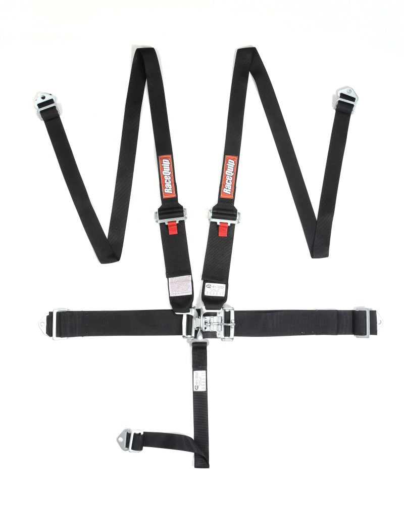 RaceQuip Black L & L 5pt HNR Seat Belt - awdtuningtx
