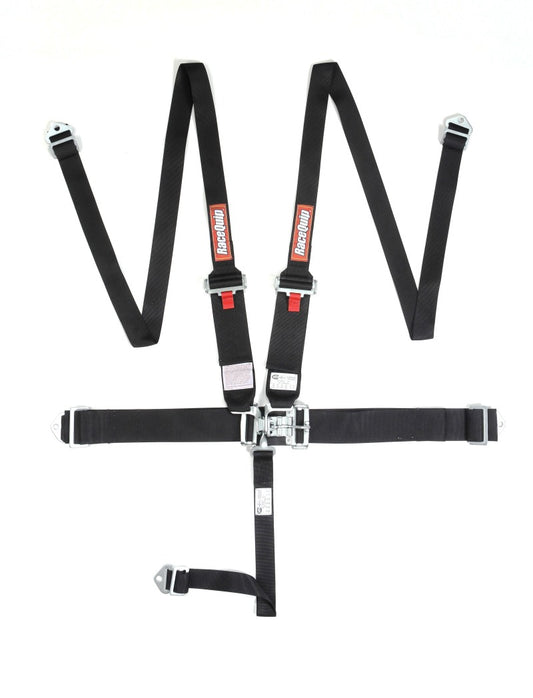 RaceQuip Black L & L 5pt HNR Seat Belt - awdtuningtx