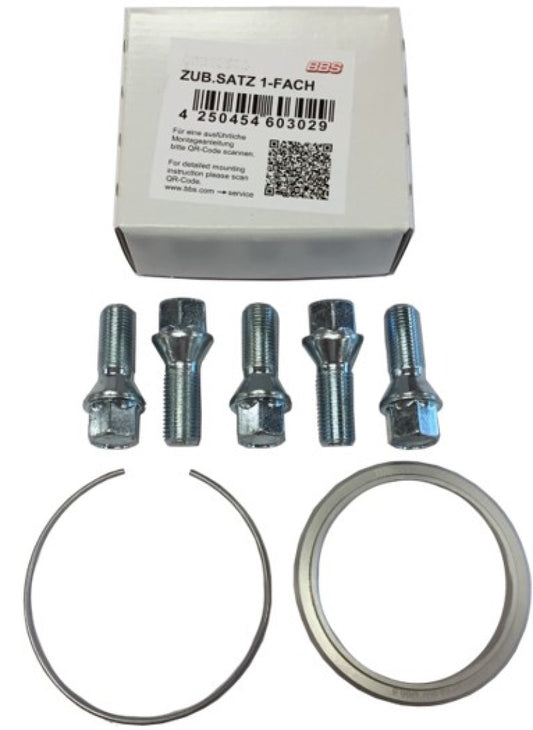 BBS PFS KIT - Mercedes - Includes 82mm OD - 66.5mm ID Ring / 82mm Clip / Lug Bolts - awdtuningtx