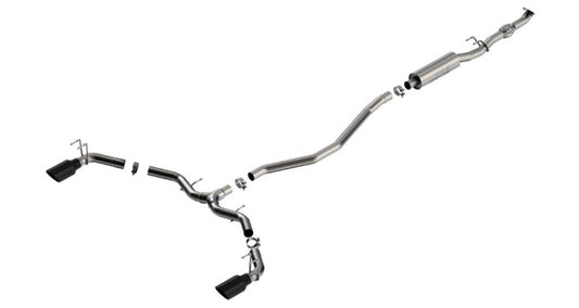 Borla 2023 Integra/22-23 Civic Si 1.5L 4 CYL. MT FWD 4DR 2.50in S-Type Catback Exhaust Black Chrome - awdtuningtx