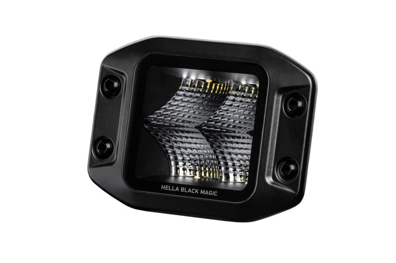 Hella Universal Black Magic 3.2in L.E.D. Cube Kit - Flood Beam (Flush Mount) - awdtuningtx