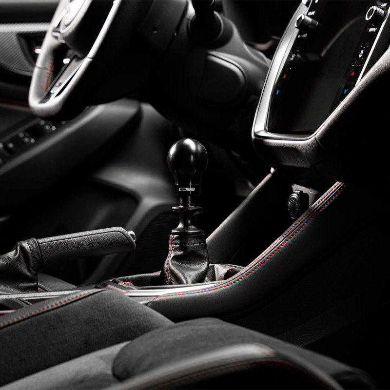 Cobb Subaru 6-Speed Weighted COBB Shift Knob - Black (Incl. Both Red + Blk Collars) - awdtuningtx
