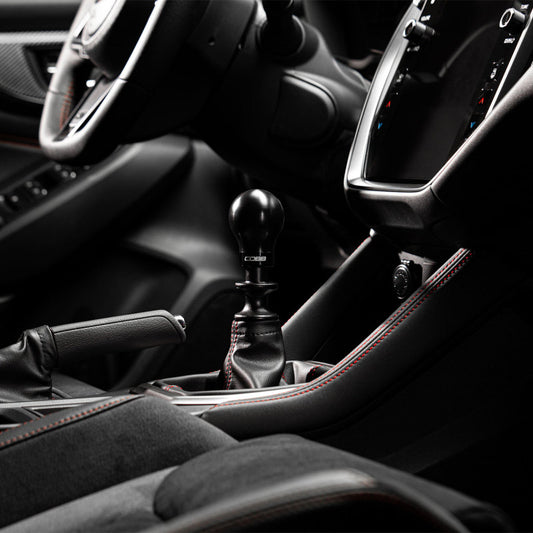 Cobb Subaru 6-Speed Weighted COBB Shift Knob - Black (Incl. Both Red + Blk Collars) - awdtuningtx