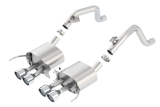 Borla 14-15 Chevy Corvette C7 w/o AFM w/o NPP Atak Rear Section Exhaust Quad Rd RL Tips - awdtuningtx