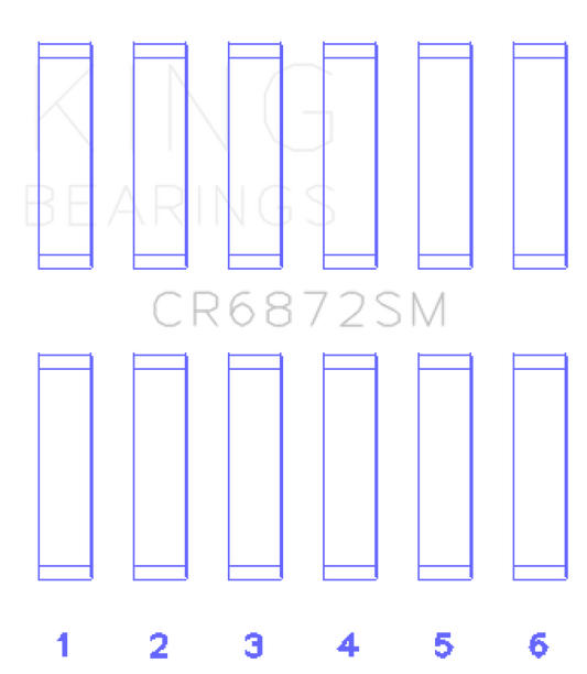 King Toyota 1GR-FE (Size +.25mm) Connecting Rod Bearing Set - awdtuningtx